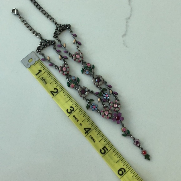 Floral rhinestone choker - Picture 14 of 16